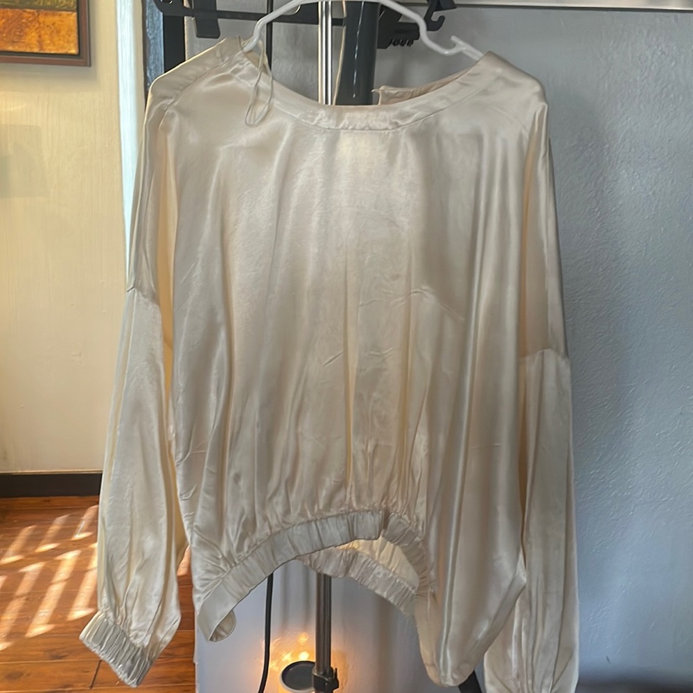 Zara blouse white viscose  for evening dress